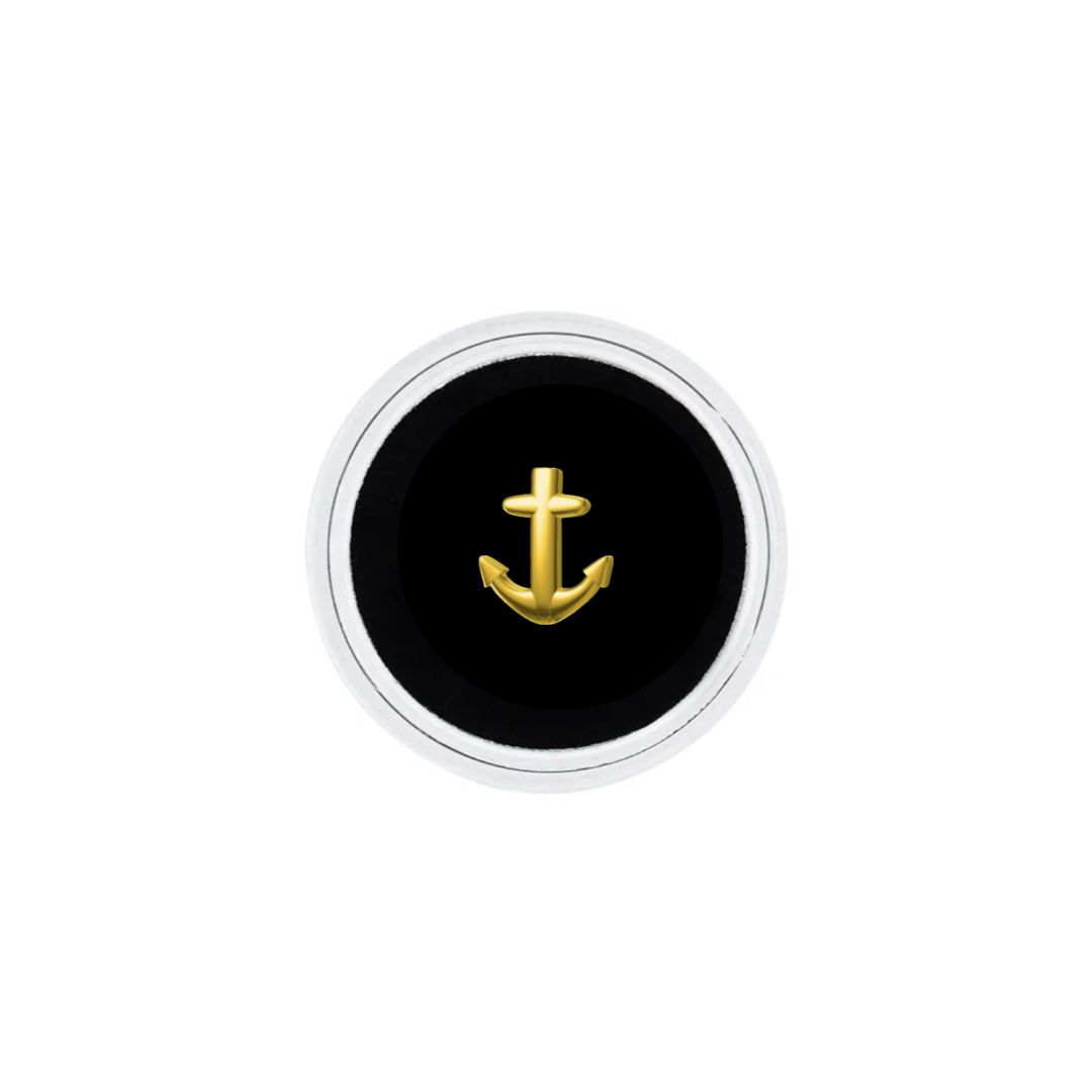 18k Gold Anchor Tooth Gem