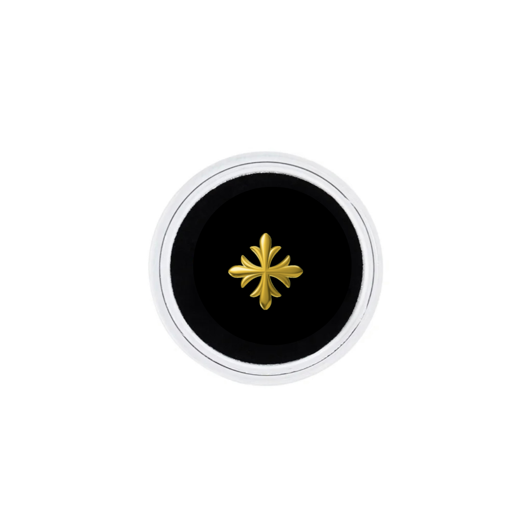 18k Gold Vintage French Cross Tooth Gem