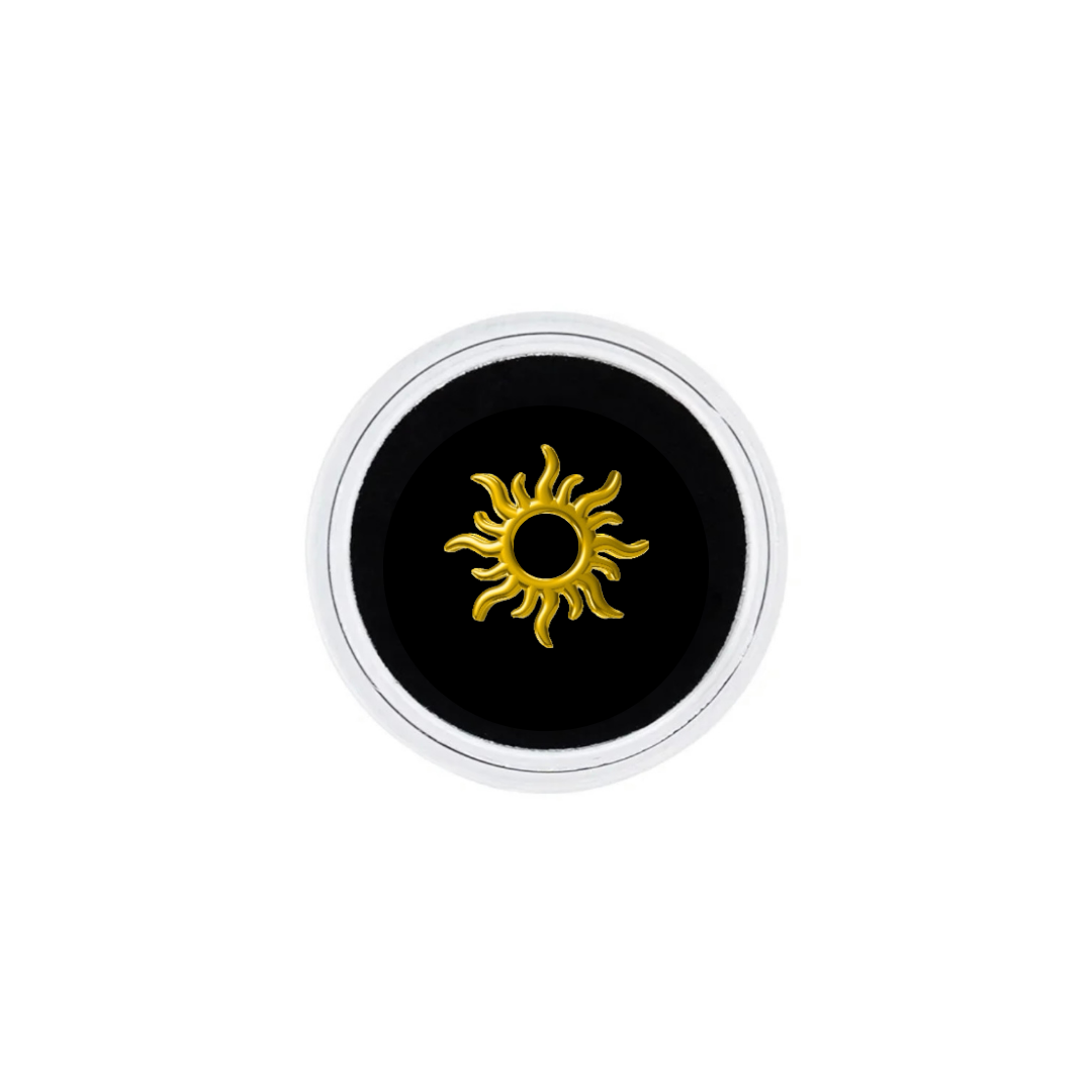 18k Gold Sun Tooth Gem