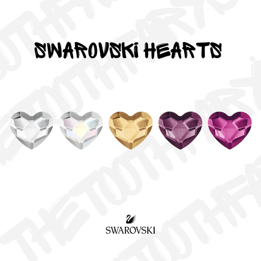 Swarovski Crystal Hearts Tooth Gem
