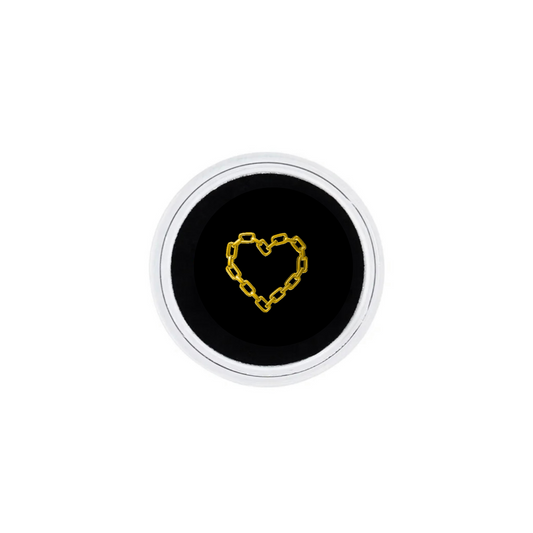 18k Gold Chain Heart Tooth Gem