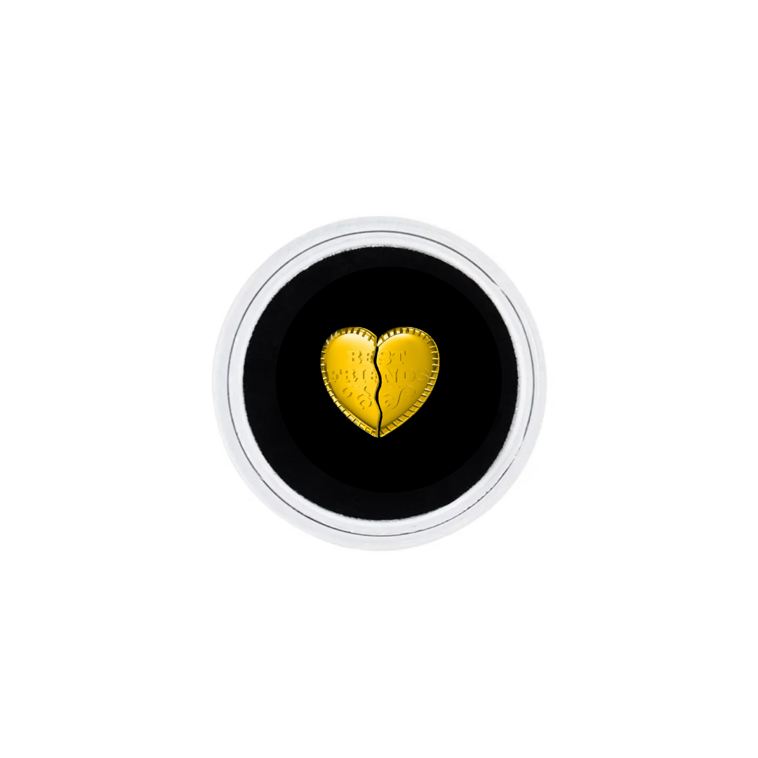 18k Gold BEST FRIENDS Pendant Tooth Gem - Exclusive Edition