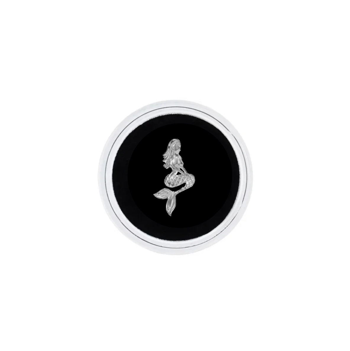 18k White Gold Mermaid Tooth Gem