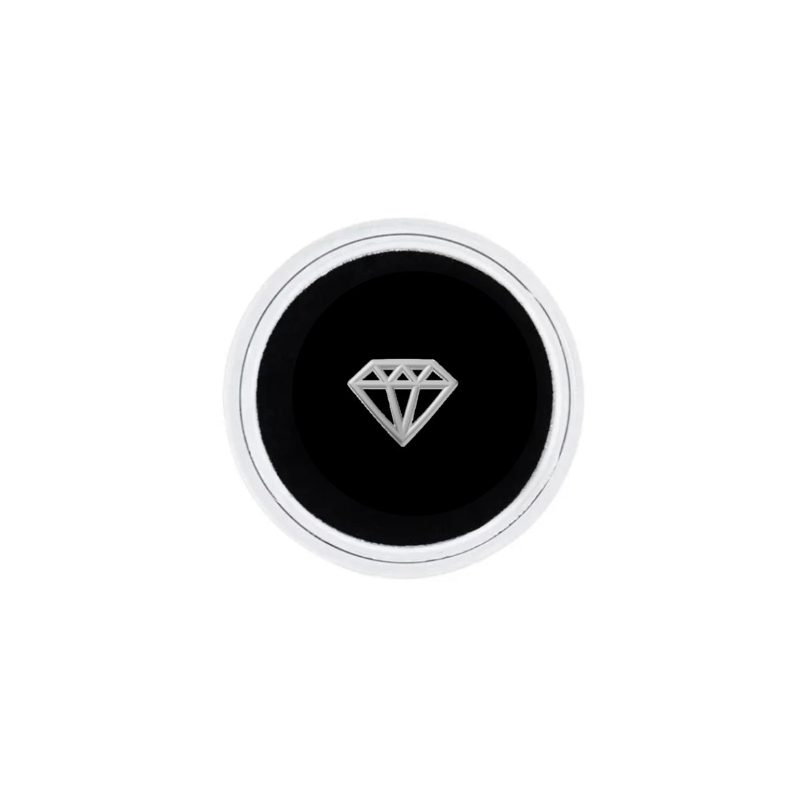 18k White Gold Tooth Gem Diamond
