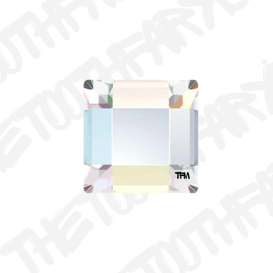 Swarovski Crystal Square Tooth Gem AB