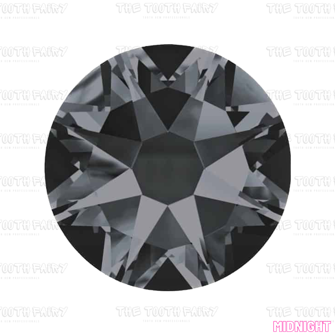 Swarovski Round Crystal Tooth Gems Graphite