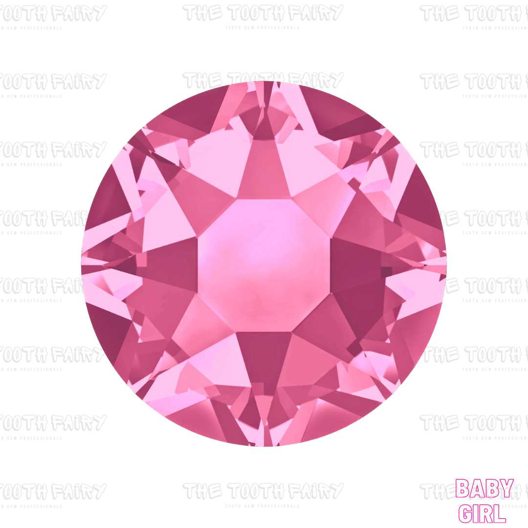 Swarovski Round Crystal Tooth Gems Rose