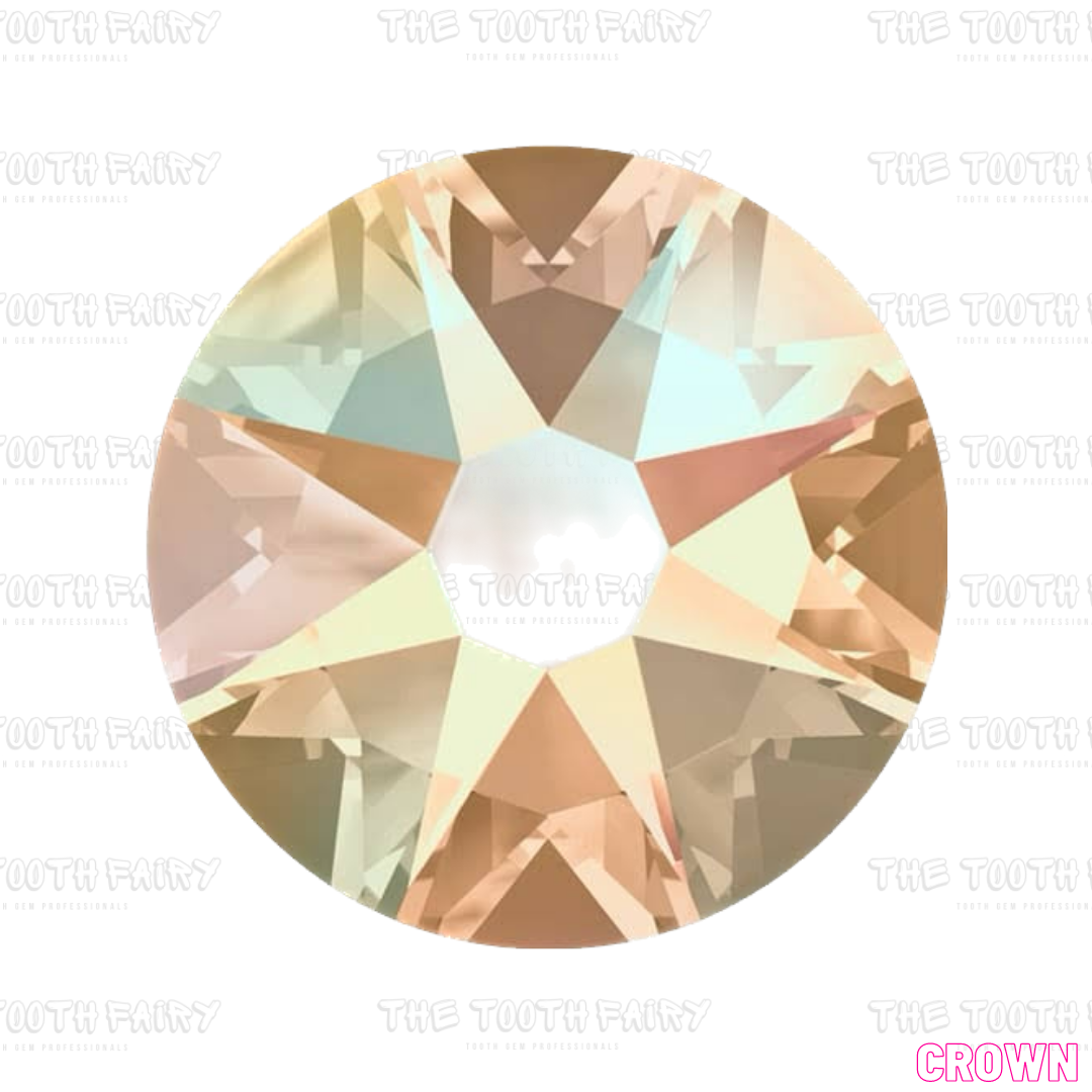 Swarovski Round Crystal Tooth Gems Silk shimmer