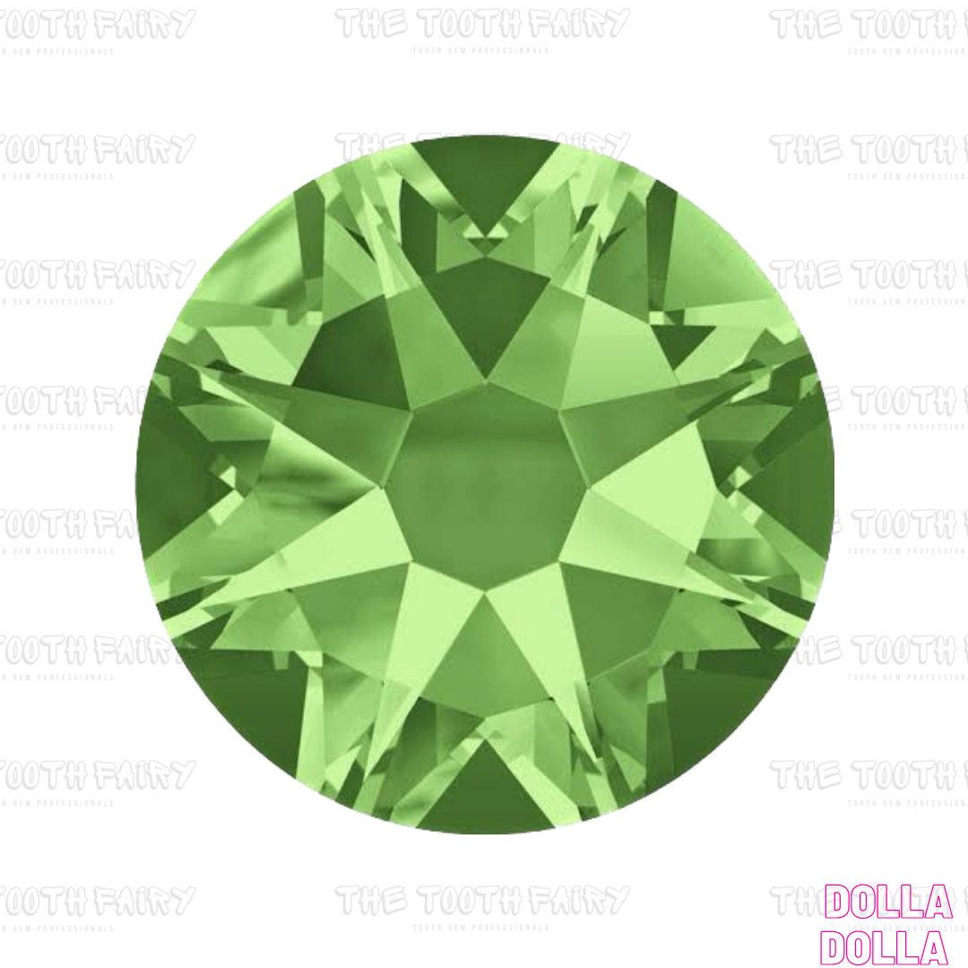 Swarovski Round Crystal Tooth Gems Peridot