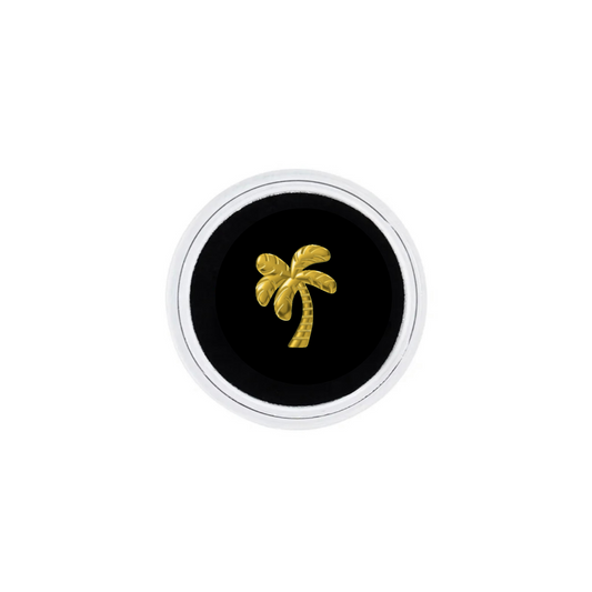 18k Gold Palm Tree Tooth Gem