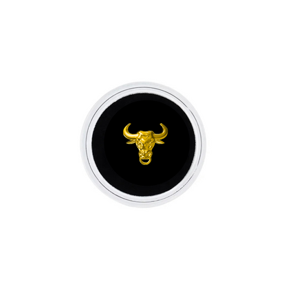 18k Gold Bull Tooth Gem