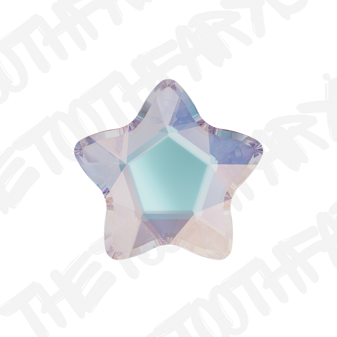 Swarovski Crystal Flower Star Tooth Gem Crystal Ab