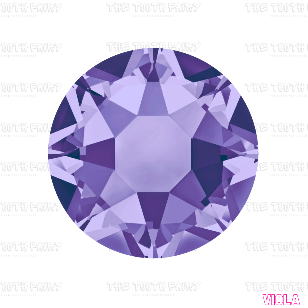 Bulk Swarovski Crystal Tooth Gems - TANZANITE