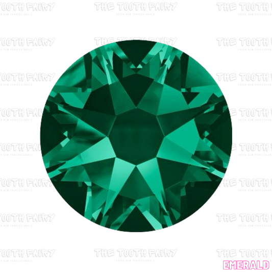Swarovski Round Crystal Tooth Gems Emerald