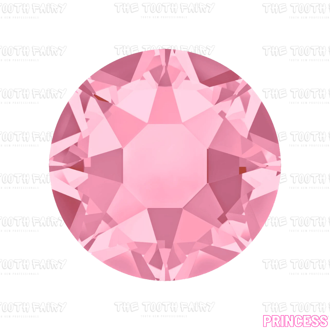 Swarovski Round Crystal Tooth Gems Light Rose