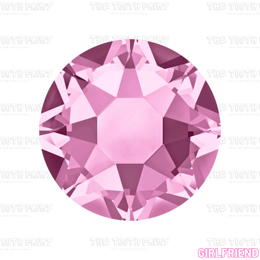 Swarovski Round Crystal Tooth Gems LIGHT AMETHYST  