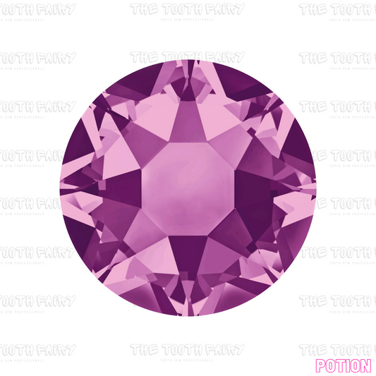 Swarovski Round Crystal Tooth Gems Amethyst