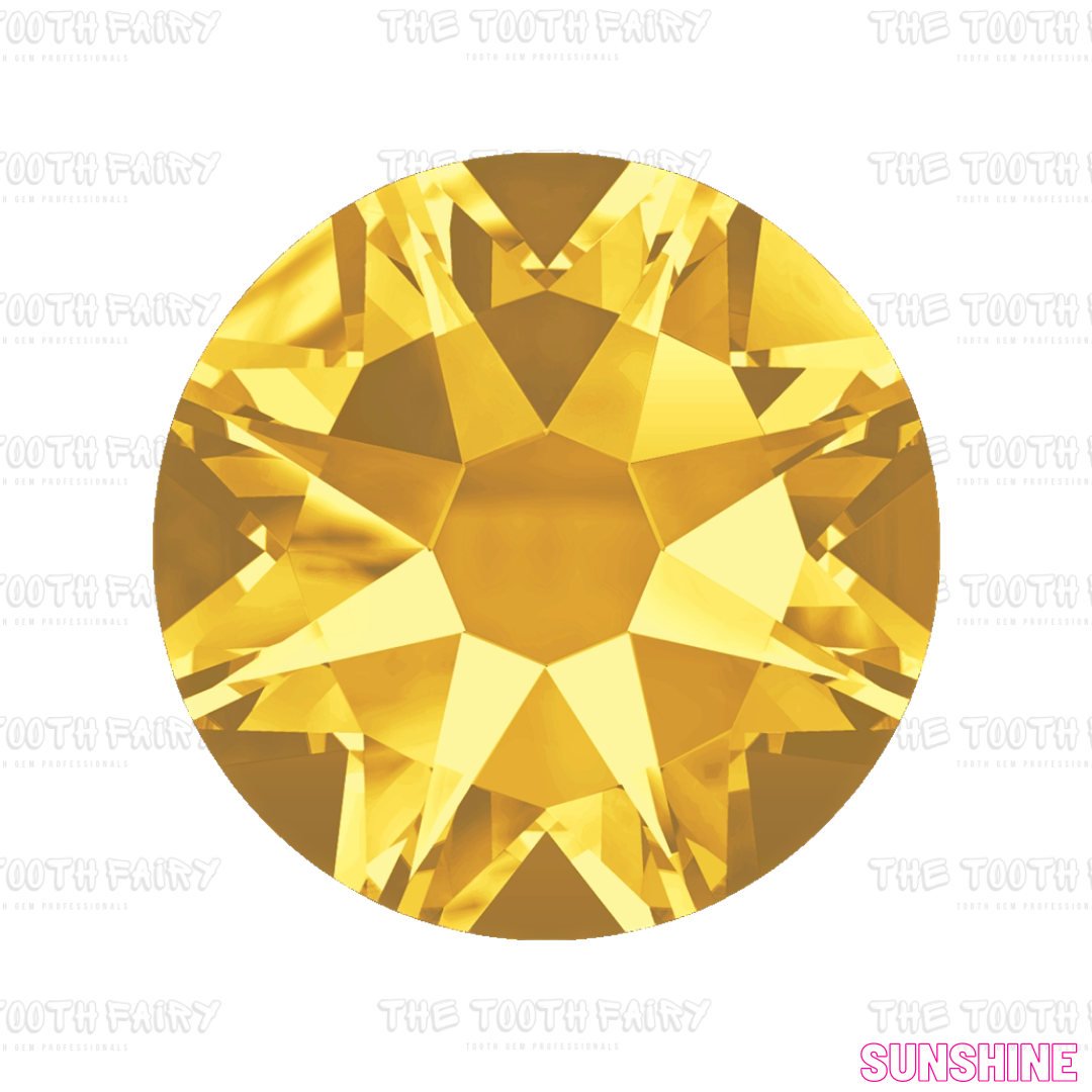Swarovski Round Crystal Tooth Gems Sunflower 