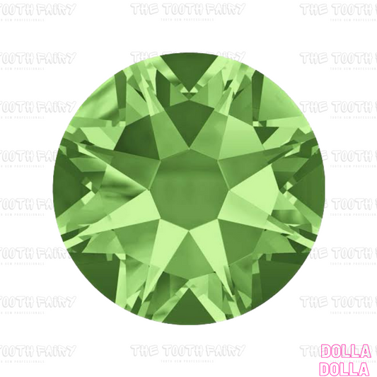 Swarovski Round Crystal Tooth Gems Peridot